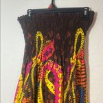 Vibrant‎ Multicolor Paisley Dress 100% cotton Black Size undefined Photo 1