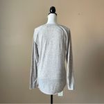 Athleta  | Heather Gray Moonlight Mile Linen Blend Long Sleeve Tee - Sz XL Photo 2