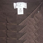 Loft Ann Taylor Dark Chocolate Brown Ann Fit Dress Pant Capris Photo 3