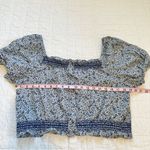 Madewell  Jeanette Top in Florentine Floral Blue Large Photo 8