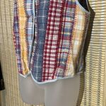 Handmade Vintage Reversible Patchwork Multicolored Plaid Cotton Vest Possibly  Photo 4