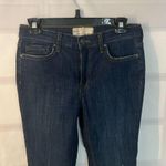 Free People Blue Ripped Knee Cropped Dark Wash Skinny Jeans Size 27 Photo 2