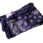 Charlotte Russe NEW Navy Blue & White Scarf  One Size Paisley Design Accessory! Photo 0
