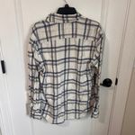 American Eagle Womens Flannel Super Soft Plaid Button-Up Shirt White Medium NWOT Photo 4