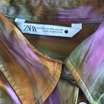 ZARA SATIN BUTTON DOWN SHIRT Sz: XXL Photo 2