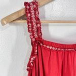 Old Navy  Maxi Dress Embroidered Sleeveless‎ Pockets Summer Dress Red Medium Photo 6