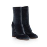 Sam Edelman  Calexa Sock Blue Velvet Ankle Boot Photo 1
