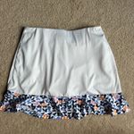 Callaway  White Skirt with Blue and Pink Floral Hem Photo 0