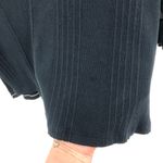 Free People  Black Annie Ribbed Collared Top V Neck Size XS Photo 9