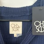 Chaser NWT  Navy Lightweight Waffle Knit Pullover Hoodie - S Photo 2