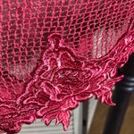 Simply Noelle Beach Cover Up Sheer Mesh Embroidered Appliqué Hot Pink Sz M Photo 8