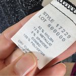 XScape  Black Glitter Mini Shift Dress Womens M Long Sleeve Cocktail Party Formal Photo 4