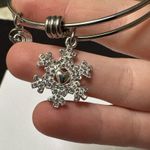 Love this life  Christmas Holiday Bracelet Bangle Rhinestone Snowflake Believe Photo 2