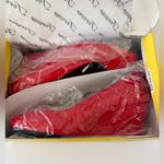 Women’s Red Heels Patent Size 7.5 Classic Platform Wedge Chic Pump Shoes New Photo 5