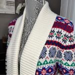 Talbots Cabincore Plus FairIsle Shawl Cardigan Sweater Nordic Stripe Knit Size X Photo 3