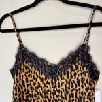 BP Leopard Print Cami Tank Top Black Lace Trim Sleeveless Photo 3