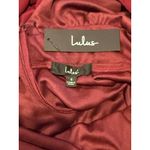 Lulus NWT  Love You So Long Sleeve Openback Maxi Dress VNeck SideSlit S Burgundy Photo 8