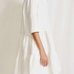 Apiece Apart Maurino Drop Waist White Collared Mini Dress | L Photo 1