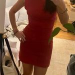 Reformation  Nataly Red Sparkle Mini Dress Photo 2