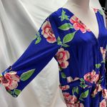 Yumi Kim  Blue Liz Romper Womens Large Floral Bright Silk White Lotus summer‎ Photo 4