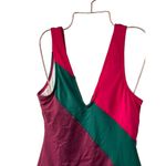 Tommy Hilfiger One Piece Swimsuit Bathing Suit Maroon Green Bright Pink 10 New Photo 2