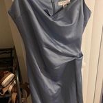 Topshop Satin Blue Dress Photo 0