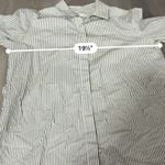 Calvin Klein  Gray‎ & White Striped Boho Wide Bell Sleeve Button Down Dress Sz 6 Photo 9