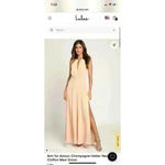 Lulus NWT  Aim for amour champagne halter maxi dress medium NWT Photo 1