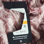 Andrew Marc  Pink Crushed Velvet Cowl Neck Activewear Pullover NWT Size Small Photo 9