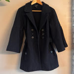 Sandro  Black Double-Breasted‎ Pea Coat Photo 0