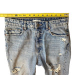 ZARA Women’s 8 High Rise Ripped Mom Jeans Blue Distressed Denim Relaxed Fit Photo 11