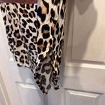 H & M Womens Leopard Print Short Sleeve Top Viscose Size 12 Office Party Photo 4