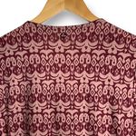 prAna Twist Front Faux Wrap Dress Ikat Print 3/4 Sleeve Stretch Size Large Photo 7