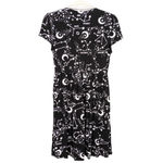 KILLSTAR  Black White Milky Way Babydoll Dress Cap Sleeve Jersey Knit Women's XS Photo 3