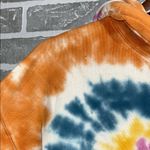 Daydreamer  Rainbow Spiral Tie Dye Crop Sweatshirt Hoodie Size Medium Photo 4
