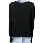 Z Supply NEW Black 100% Cotton Ruched Cuff Long Sleeve Capsule Coastal Chic M Photo 5
