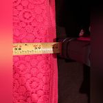 Max Studio  Salmon Pink Lace Knee Length Sleeveless Zip In Back V Neck SZ… Photo 8