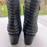 Denver Black Studded Leather Ankle Western Boots Size 8.5 Photo 5