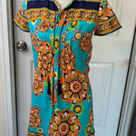 Trina Turk  pleated bright floral multicolored dress size‎ 0 beach vacation Photo 0