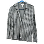 Soma  size XS gray black polka‎ dot button up pajama set long sleeve pants Photo 1