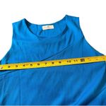 Blue Stretchy Tiered Satin Lined Blue Tiered Sleeveless Athletic Look Dress S Photo 4