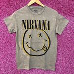 Nirvana Nevermind Tour Art Dead Eye Smiley Grunge Band Tee S  Photo 0