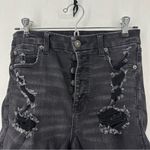 American Eagle  Women's Size 6 Black Next Level Stretch Super Hi-Rise Jean Shorts Photo 1