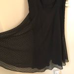 Evan Picone EVAN - PICONE Black Sheer Spotted over Satin Lining Dress Satin Straps 12 Photo 5