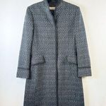 Tahari VINTAGE  Arthur S Levine Womens Blazer Black Trench Overcoat Acrylic 10 Photo 0