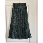 Exlura  Green Polka Dot Pleated Midi Skirt with Pockets Photo 1