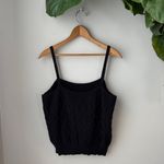 Arula Black Square Collar Knitwear Swester Crop Top Cami Size XXL Photo 1