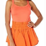 Free People Movement Way Home Skortsie S Orange Morning Burst Dress Athletic Photo 0