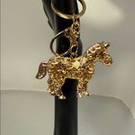 Sparkling Horse Keychain with Pink Accents Gold Photo 3