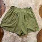 Band of Gypsies Band Of Gypsies Linen Blend Paperbag Belted Pocketed Green Shorts Women's Small Photo 5